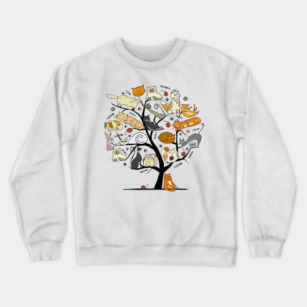 Cats Tree Crewneck Sweatshirt by stark.shop